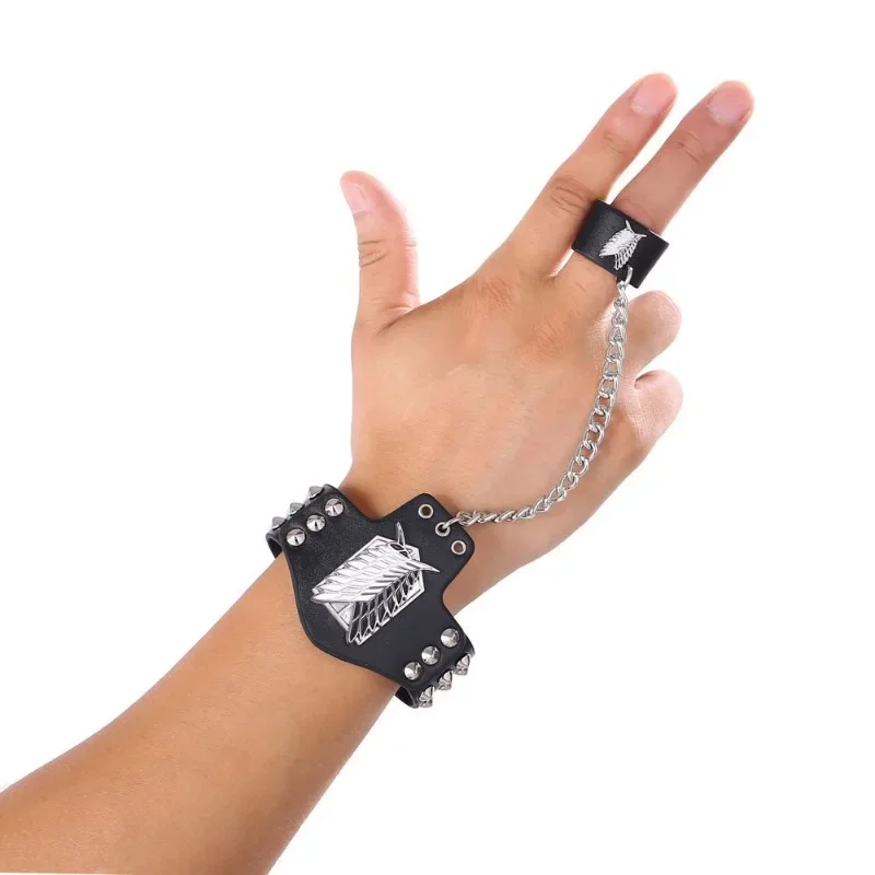New Fashion Anime Attack On Titan Charm Bracelet Shingeki No Kyojin Cosplay Unisex Leather Bracelets Wristband Bangles Wristlet
New Fashion Anime Attack On Titan Charm Bracelet Shingeki No Kyojin Cosplay Unisex Leather Bracelets Wristband Bangles Wristlet