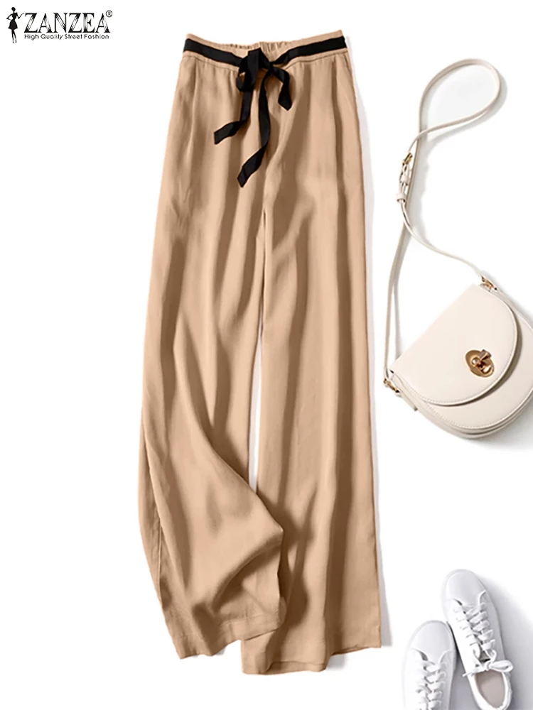 ZANZEA Summer Long Trousers Women Fashion Pants Elegant Casual Solid Color 2024 High Waist Pantalons Bandage Casual Loose Capris
ZANZEA Summer Long Trousers Women Fashion Pants Elegant Casual Solid Color 2024 High Waist Pantalons Bandage Casual Loose Capris