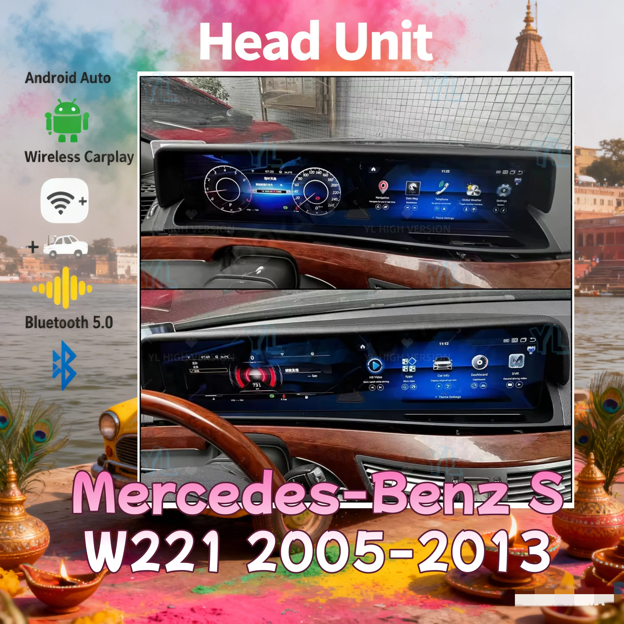 E RHD Update Dual Screen Android 13 Radio For Mercedes-Benz S W221 2005-2013 Carplay Car Sound GPS Navi Multimedia Head unit 4G
E RHD Update Dual Screen Android 13 Radio For Mercedes-Benz S W221 2005-2013 Carplay Car Sound GPS Navi Multimedia Head unit 4G