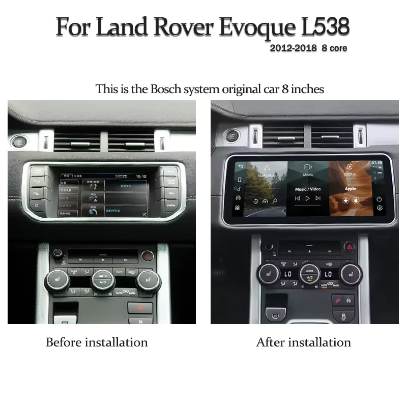 12.3 Inch Android Car Radio For Range Rover Evoque 2012-2018 Multimedia Player GPS Navigation 4G LTE Wireless Carplay Head Unit
12.3 Inch Android Car Radio For Range Rover Evoque 2012-2018 Multimedia Player GPS Navigation 4G LTE Wireless Carplay Head Unit
