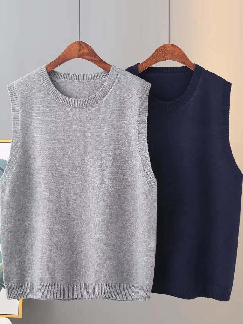 Повседневный вязаный жилет-свитер без рукавов большого размера для женщин, весенний, для отдыха, простой, из полиэфирного волокна
Повседневный вязаный жилет-свитер без рукавов большого размера для женщин, весенний, для отдыха, простой, из полиэфирного волокна