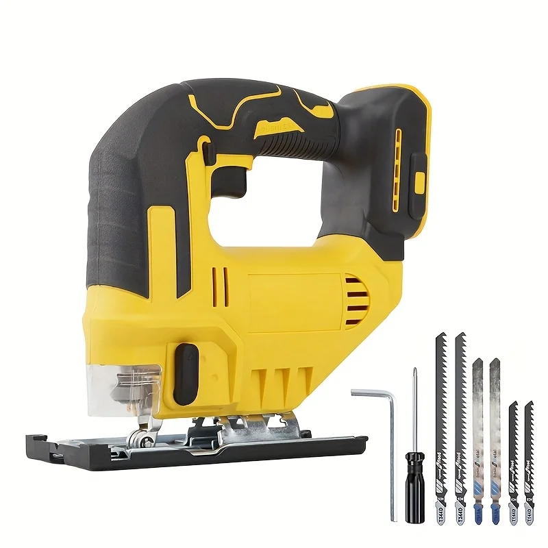 New Cordless Jigsaw for Dewalt 20V Batteries (battery Not Included) with LED Work Light, 0°-45° Bevel Cutting, Three Orbital Modes, Suitable for Straight, Curved, Circular, And Bevel Cuts.
New Cordless Jigsaw for Dewalt 20V Batteries (battery Not Included) with LED Work Light, 0°-45° Bevel Cutting, Three Orbital Modes, Suitable for Straight, Curved, Circular, And Bevel Cuts.