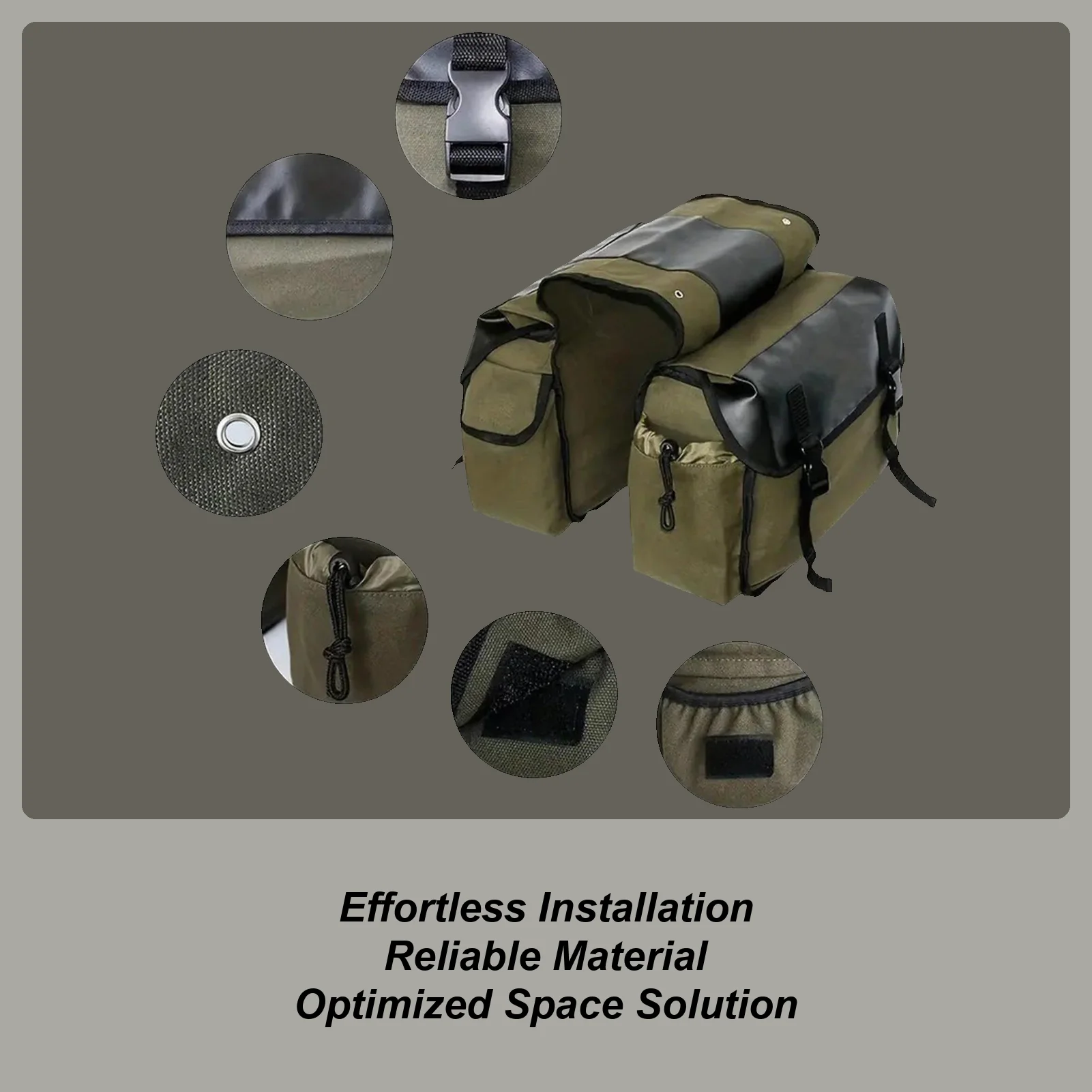 Bike Bag Waterproof Canvas Saddlebag Motorcycle Side Bag For Motorbike Bicycle Scooter Touring Commuting Travel Road Trip Urban
Bike Bag Waterproof Canvas Saddlebag Motorcycle Side Bag For Motorbike Bicycle Scooter Touring Commuting Travel Road Trip Urban