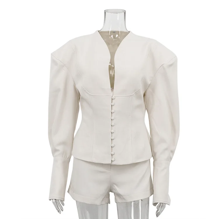 YYAHAHAS Elegant Women's 2 Piece Outfits V Neck Long Sleeve Crop Top with Shorts Set High Waist Casual Tracksuit New Clothes
YYAHAHAS Elegant Women's 2 Piece Outfits V Neck Long Sleeve Crop Top with Shorts Set High Waist Casual Tracksuit New Clothes