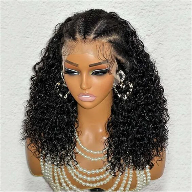 180Density26 Inch Glueless Synthetic Kinky Curly Long Black 13*4*1 Lace Front Wig For Women Babyhair PrePlucked Daily
180Density26 Inch Glueless Synthetic Kinky Curly Long Black 13*4*1 Lace Front Wig For Women Babyhair PrePlucked Daily
