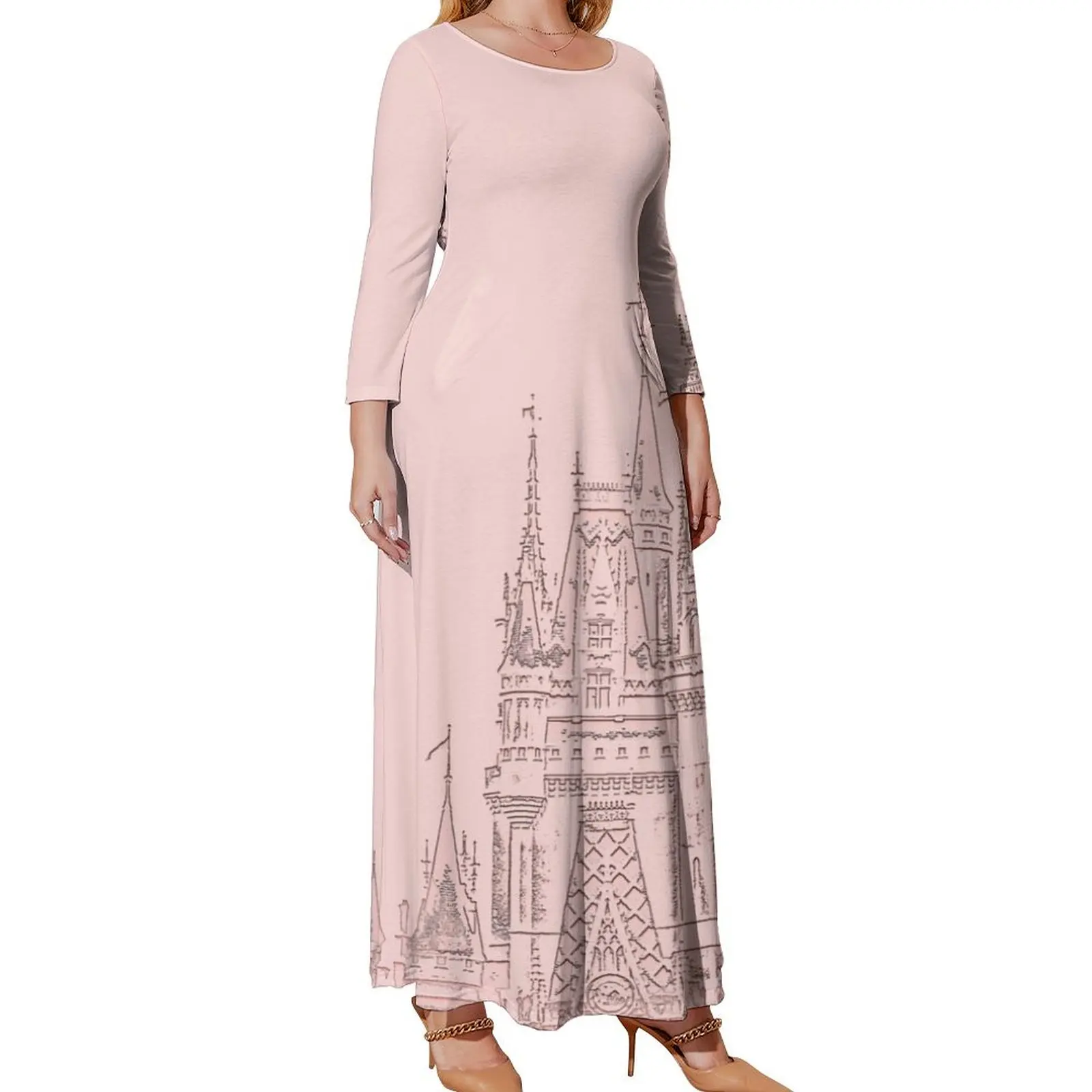Rose Gold Magic Castle Carving Long Sleeved Dress summer women's suit ladies dresses for special occasions Long dresses
Rose Gold Magic Castle Carving Long Sleeved Dress summer women's suit ladies dresses for special occasions Long dresses