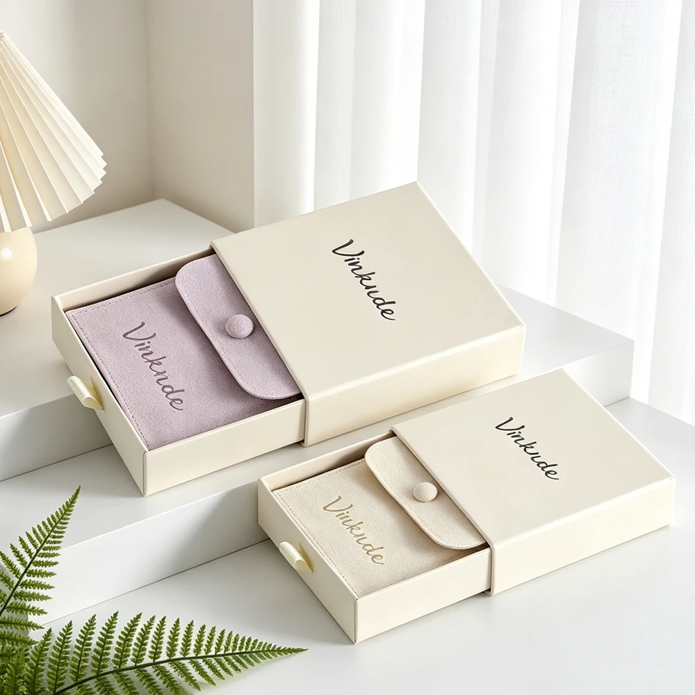24/50/100Pcs Customized Beige Drawer Jewelry Box Earring Necklace Ring Packaging Jewellry Gift Boxes With Velvet Snap Bag Pouch
24/50/100Pcs Customized Beige Drawer Jewelry Box Earring Necklace Ring Packaging Jewellry Gift Boxes With Velvet Snap Bag Pouch