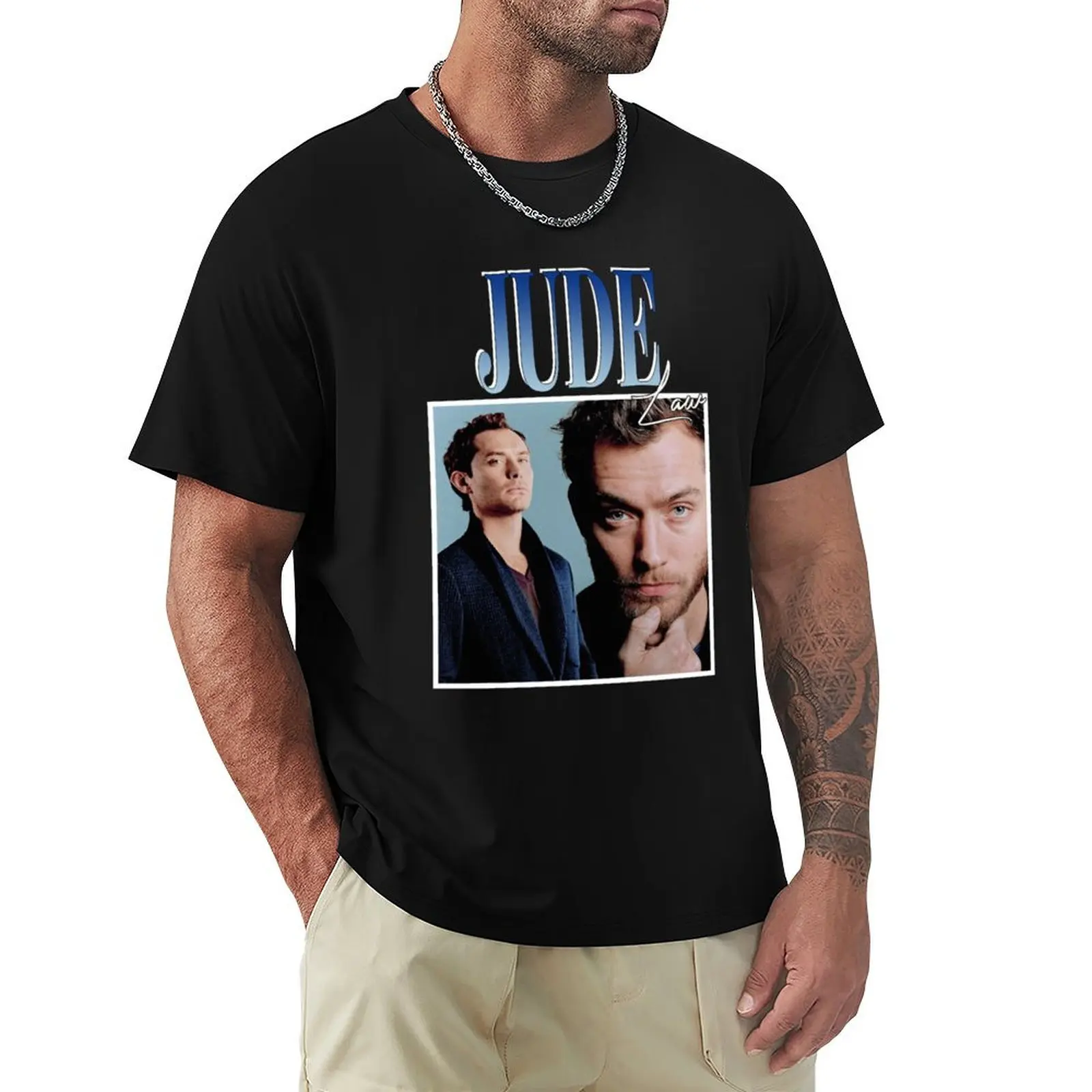 Jude Law T-Shirt Large Size Loose Casual Tee
Jude Law T-Shirt Large Size Loose Casual Tee