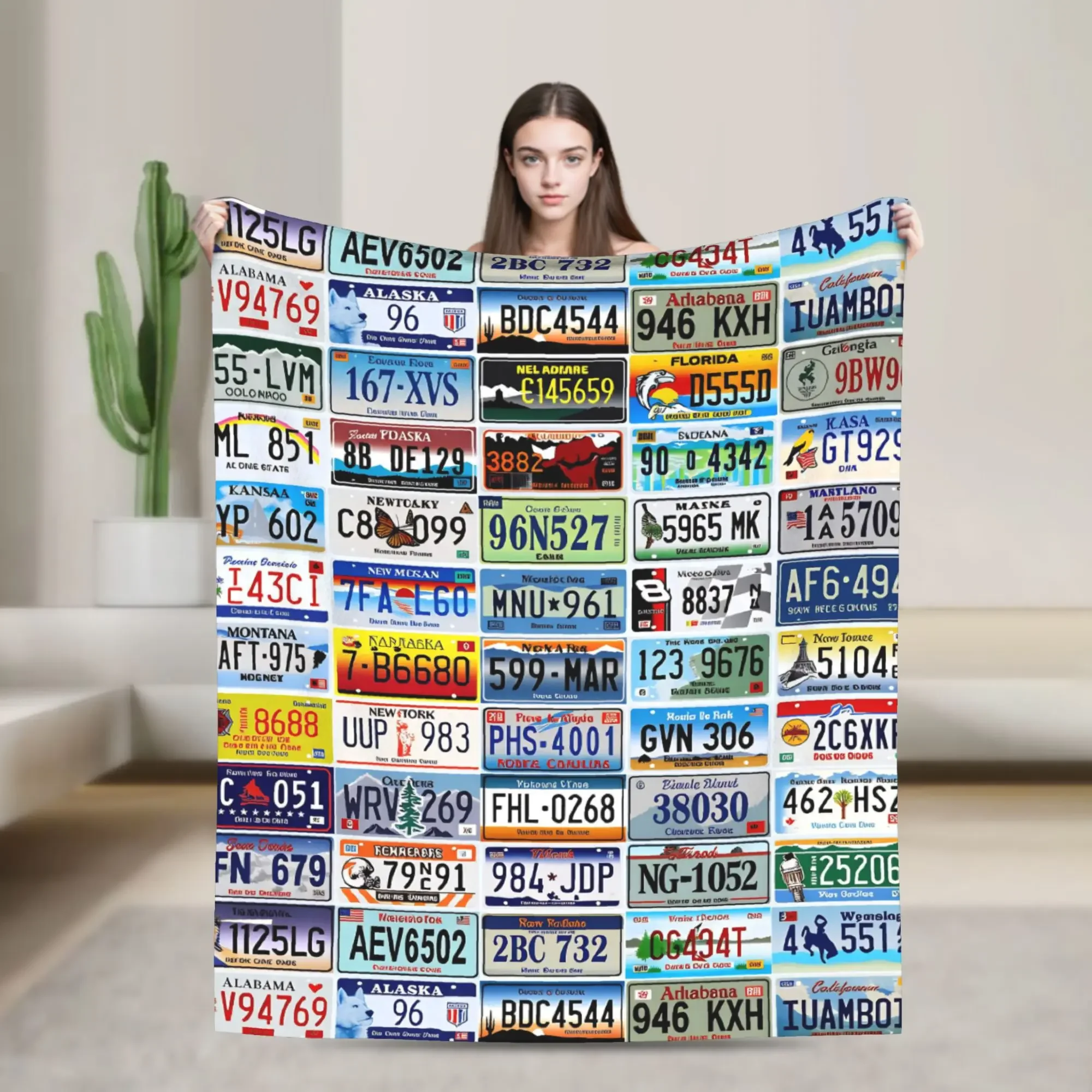 USA License Plates Soft Cozy Blankets Novelty Picnic Throw Blanket Bedroom Flannel Bedspread Sofa Bed Cover
USA License Plates Soft Cozy Blankets Novelty Picnic Throw Blanket Bedroom Flannel Bedspread Sofa Bed Cover