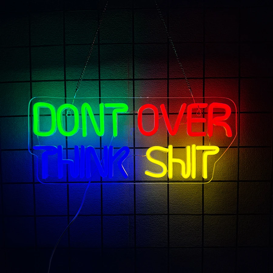 Don'T Over Think Shit Neon Sign For Wall Decor,Light Up Sign For Bar,Man Cave,Party,Bedroom,Recreation Room Decor,USB Powered
Don'T Over Think Shit Neon Sign For Wall Decor,Light Up Sign For Bar,Man Cave,Party,Bedroom,Recreation Room Decor,USB Powered