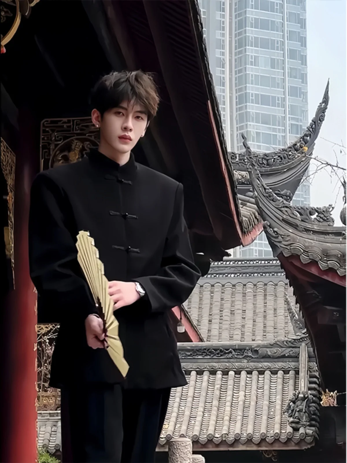 Men's Traditional Chinese Sle Jaet Pad oulder Stand Collar Manin Coat Spring Autumn Winter Outerwear Faion Trend
Men's Traditional Chinese Sle Jaet Pad oulder Stand Collar Manin Coat Spring Autumn Winter Outerwear Faion Trend