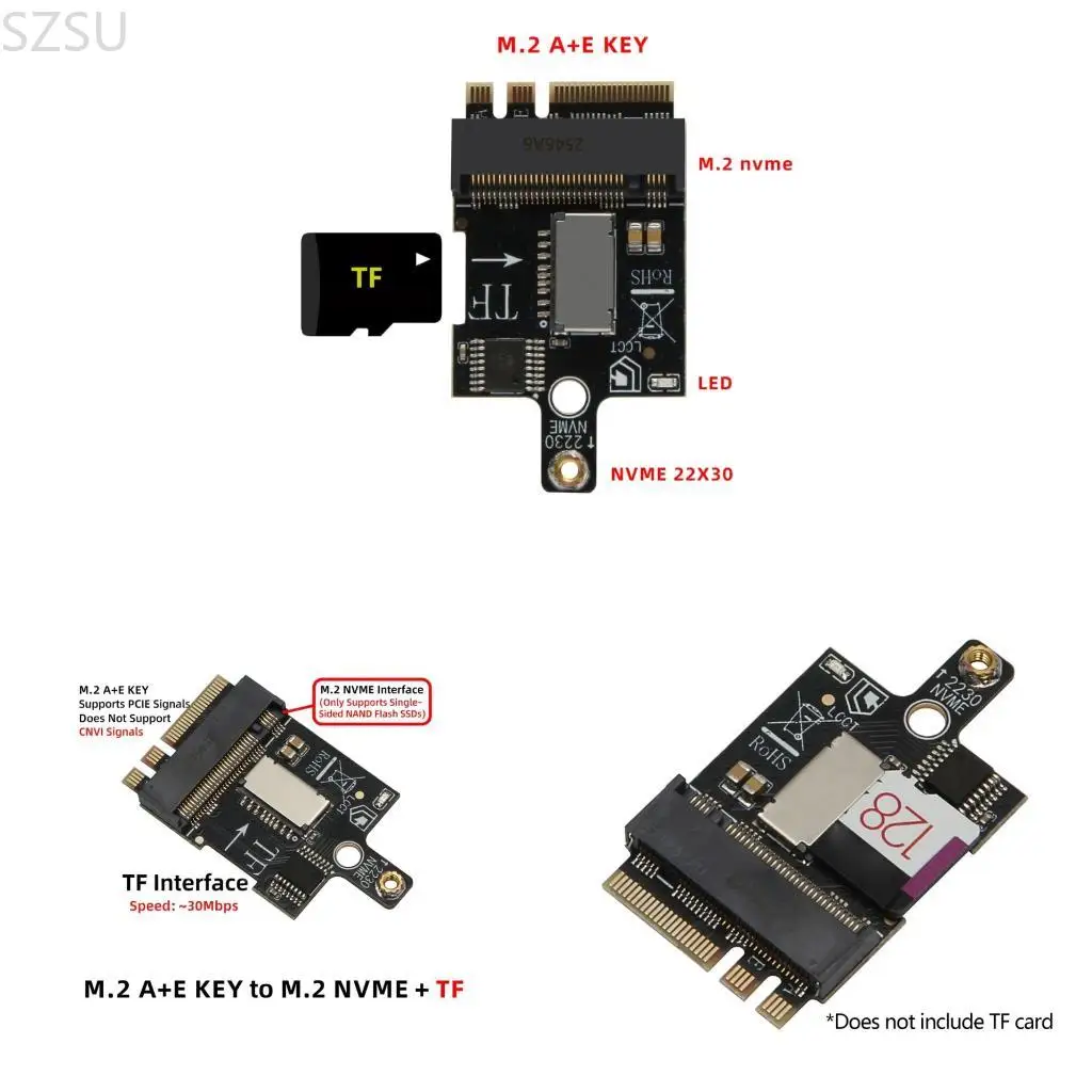 SZSU Fast Transfer M.2 A E на карту адаптера M.2 NVME со встроенным слотом для карты для более быстрого доступа к данным
SZSU Fast Transfer M.2 A E на карту адаптера M.2 NVME со встроенным слотом для карты для более быстрого доступа к данным
