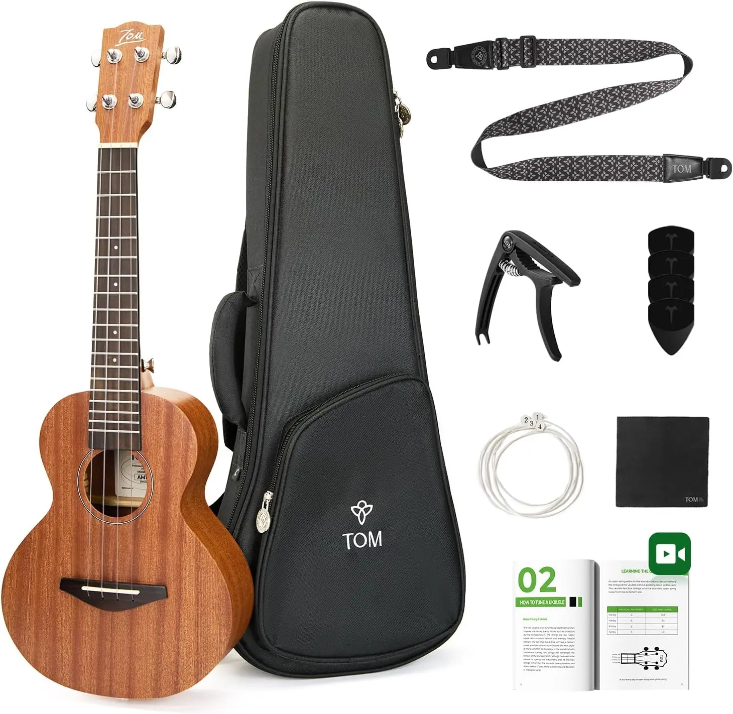 23 Inch Sapele Concert Ukulele – Includes Quick Locking Strap and Beginner Kit, for Professional Adults, Beginners & Kids, Rich Tone with Premium Strings, 23" Concert Size
23 Inch Sapele Concert Ukulele – Includes Quick Locking Strap and Beginner Kit, for Professional Adults, Beginners & Kids, Rich Tone with Premium Strings, 23" Concert Size
