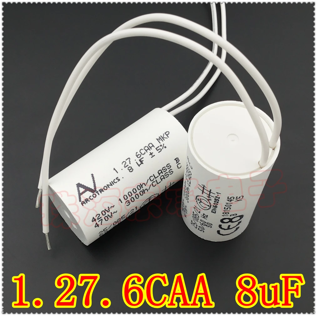 ARCOTRONICS/AV 1.27.6 CAA MKP 8uF Start-up Capacitor