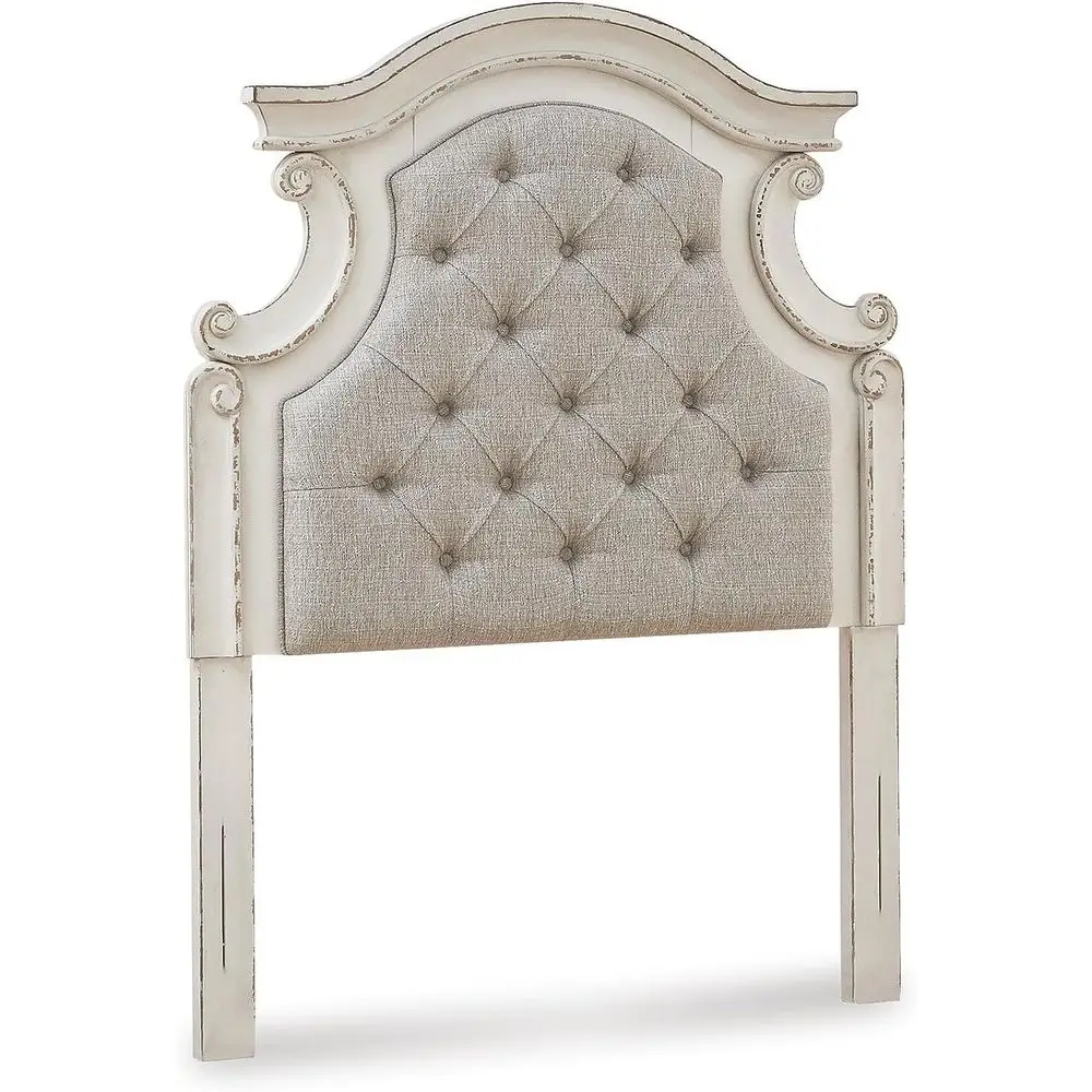 Realyn Upholstered Tuted Cottage board ONLY, Twin, Vintage White
Realyn Upholstered Tuted Cottage board ONLY, Twin, Vintage White
