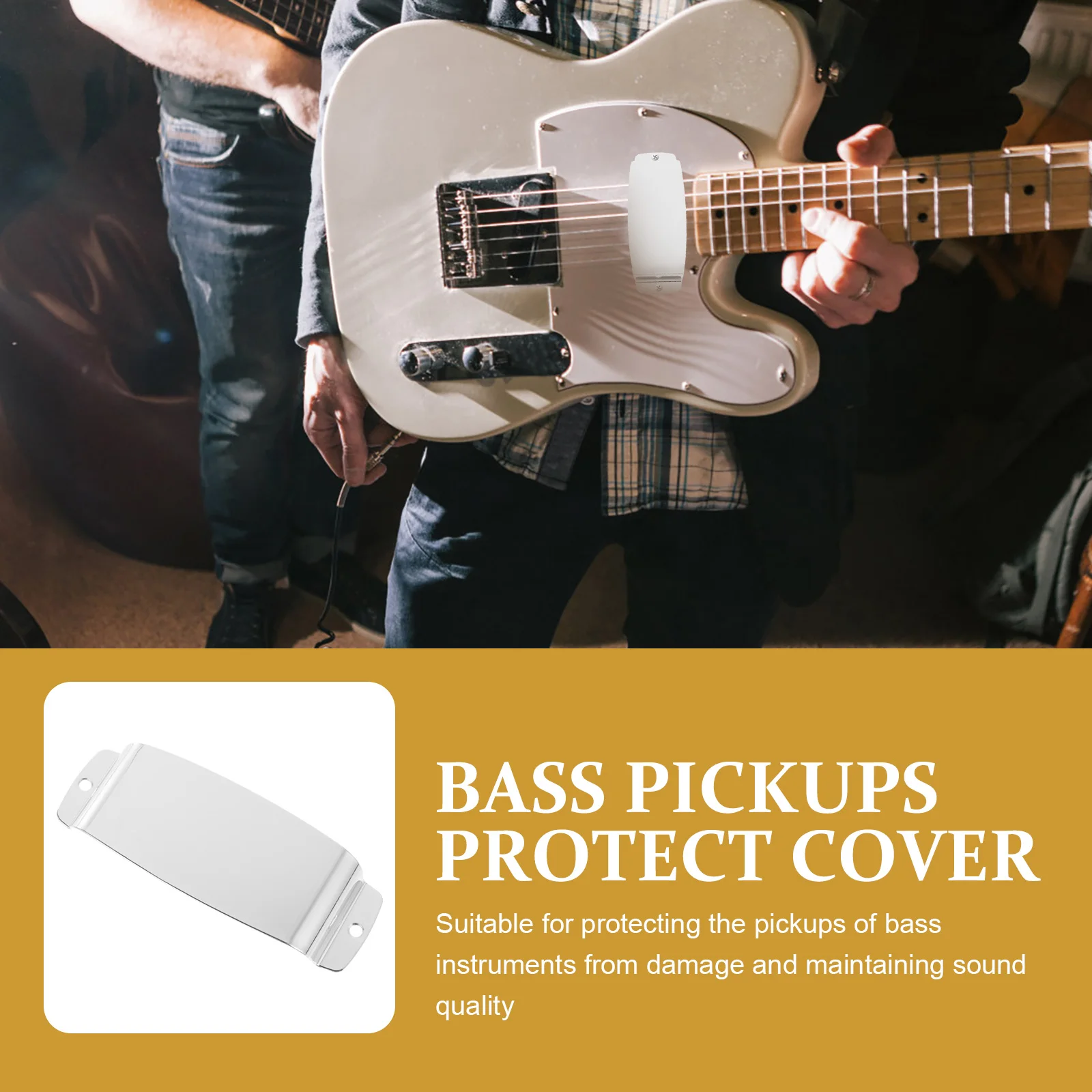Bass Protection Cover Zinc Alloy Durable Pickup Guard Vintage Guitar Accessories Small Size Easy Storage Solution
Bass Protection Cover Zinc Alloy Durable Pickup Guard Vintage Guitar Accessories Small Size Easy Storage Solution