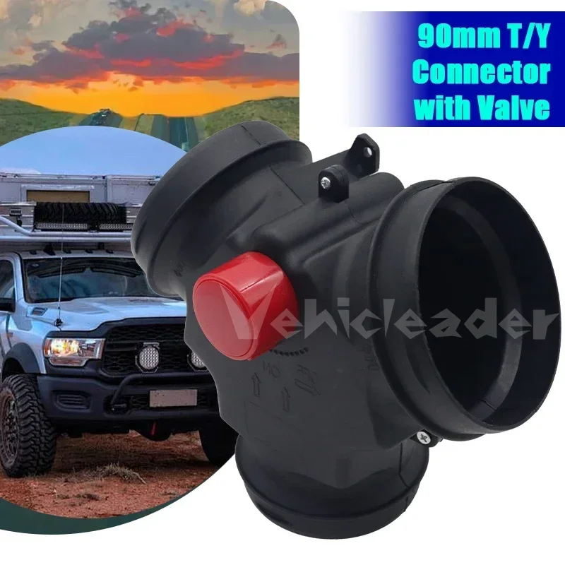 90MM Valve Disc Adjustable Heater Vent Tee Parking Heater Pipe T-Branch Splitter Pipe Fitting Connector For Car Truck Camper
90MM Valve Disc Adjustable Heater Vent Tee Parking Heater Pipe T-Branch Splitter Pipe Fitting Connector For Car Truck Camper