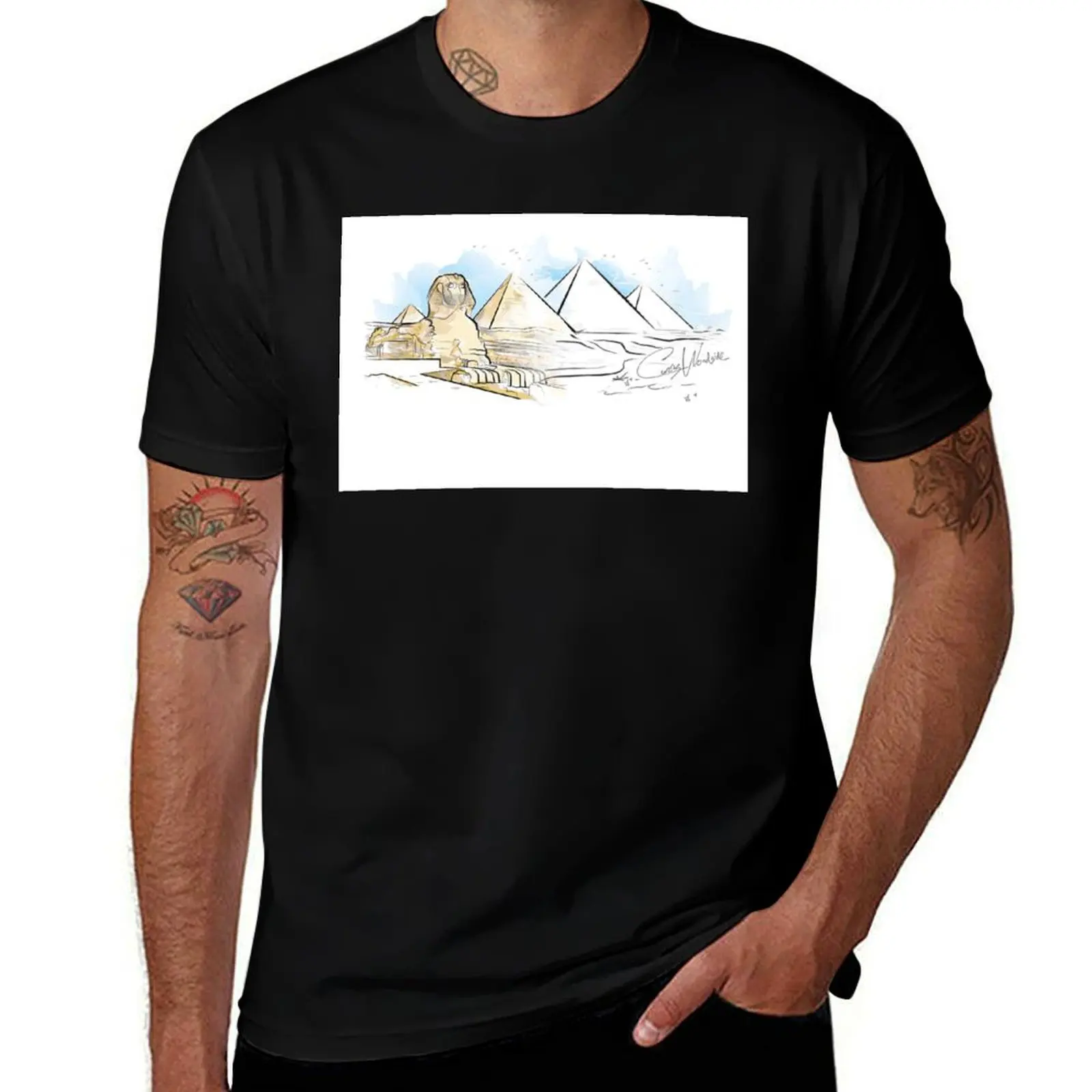 Pyramids & Sphinx at Giza Watercolour Mask T-Shirt man t shirt cotton man t shirts cotton T-Shirt
Pyramids & Sphinx at Giza Watercolour Mask T-Shirt man t shirt cotton man t shirts cotton T-Shirt