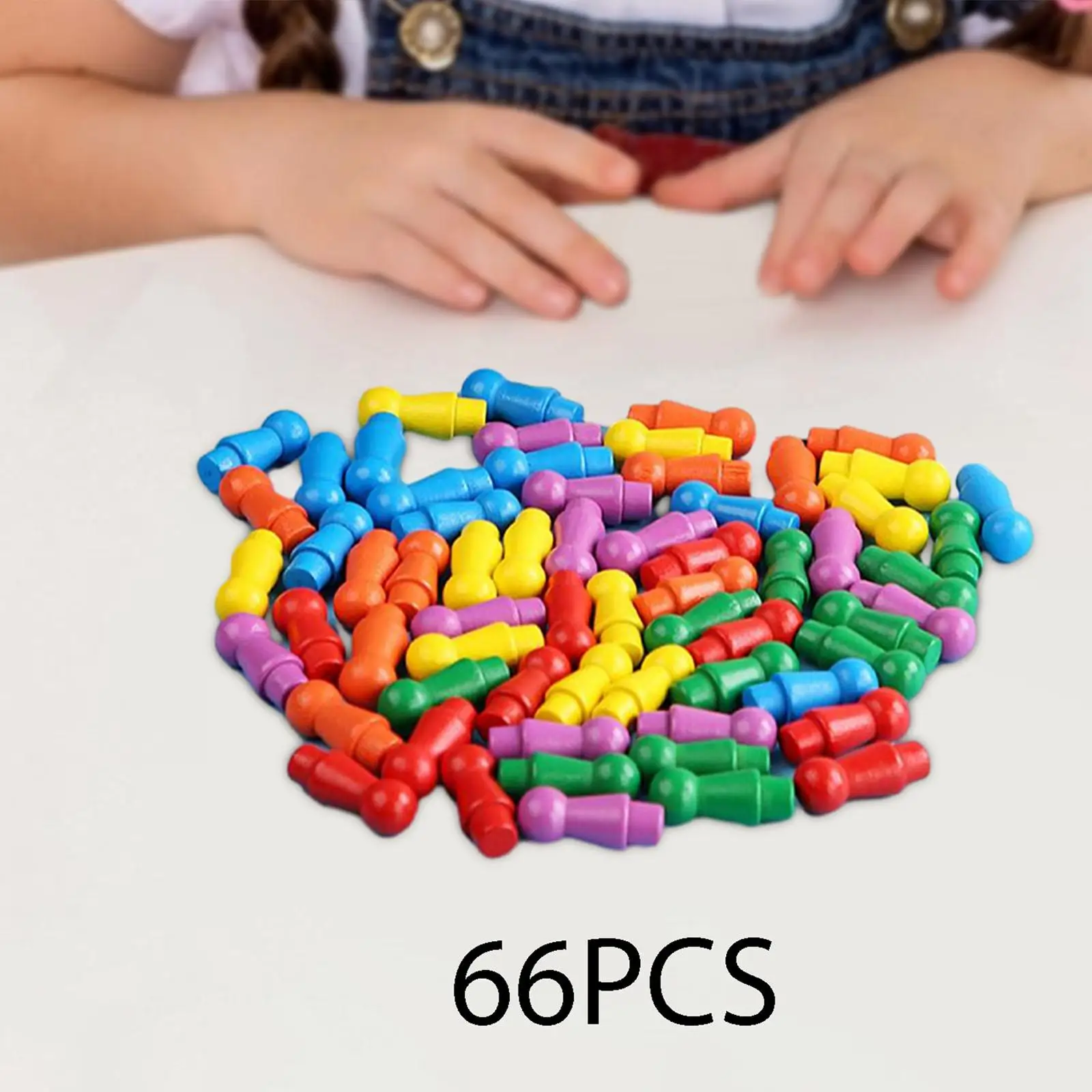 66Pcs Wooden Chess Pieces Wooden Multicolor Game Pawns for Child Desktop
66Pcs Wooden Chess Pieces Wooden Multicolor Game Pawns for Child Desktop