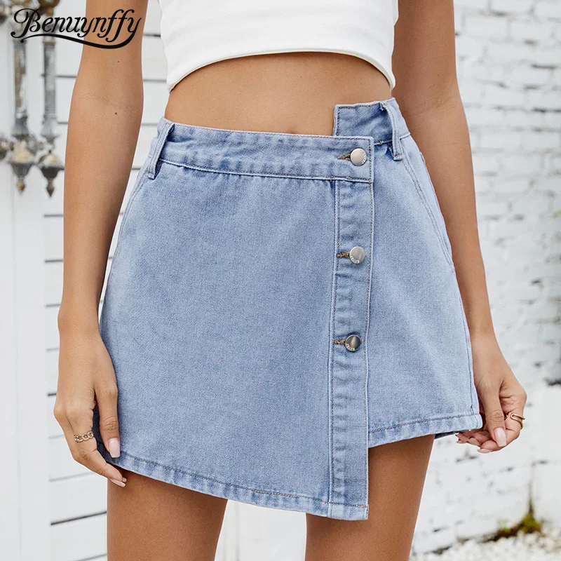Benuynffy Vintage Button Front Jean Shorts Skirts Women 2025 Summer High Waist Pockets Casual Streetwear Washed Denim Shorts New
Benuynffy Vintage Button Front Jean Shorts Skirts Women 2025 Summer High Waist Pockets Casual Streetwear Washed Denim Shorts New