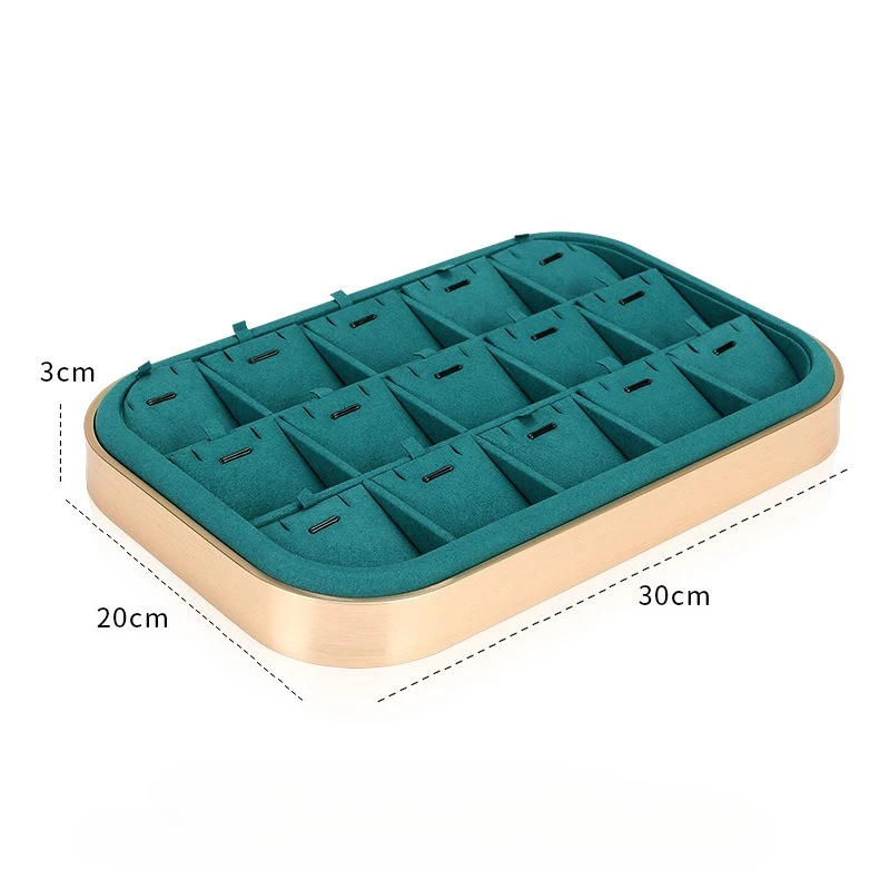 New jewelry display tray with rounded metal rim, necklace pendant, jewelry display prop, storage rack
New jewelry display tray with rounded metal rim, necklace pendant, jewelry display prop, storage rack