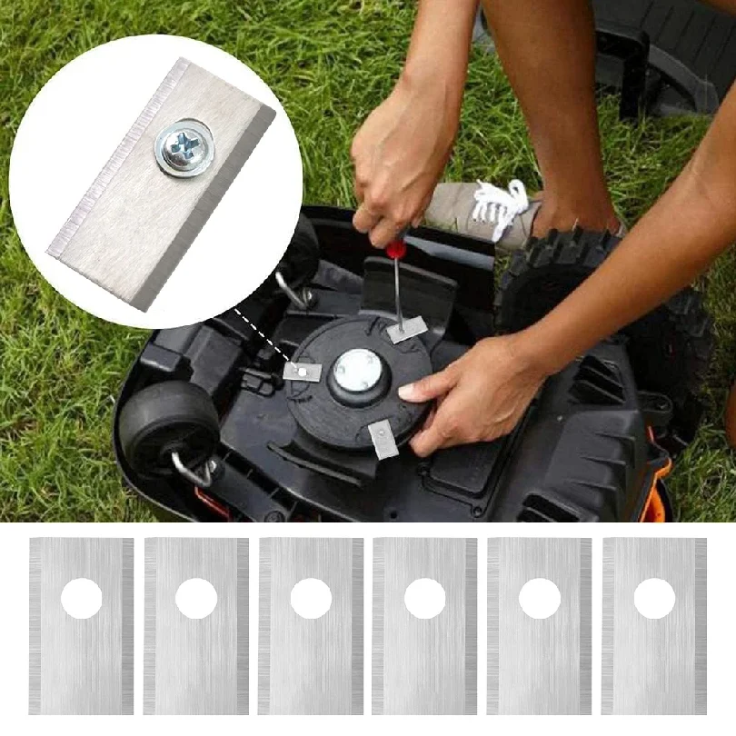 18pcs Grass Trimmer Blades Stainless Steel Lawn Mower Cutting Blade Screw Kit Replacement for Worx Landroid Robotic Lawnmower
18pcs Grass Trimmer Blades Stainless Steel Lawn Mower Cutting Blade Screw Kit Replacement for Worx Landroid Robotic Lawnmower