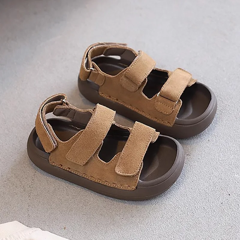PU Leather Summer Sandals For Children Soft-soled Vintage Boy's Sandals Anti-slippery Outdoor Kid's Sandals For Boys Girls
PU Leather Summer Sandals For Children Soft-soled Vintage Boy's Sandals Anti-slippery Outdoor Kid's Sandals For Boys Girls