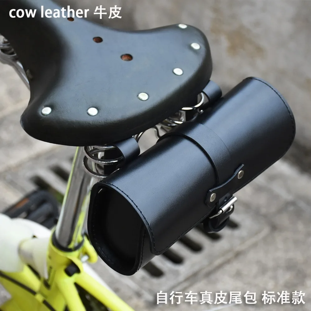 Bicycle cowhide bag Quick-release saddle bag for brompton handlebar bag leather
Bicycle cowhide bag Quick-release saddle bag for brompton handlebar bag leather