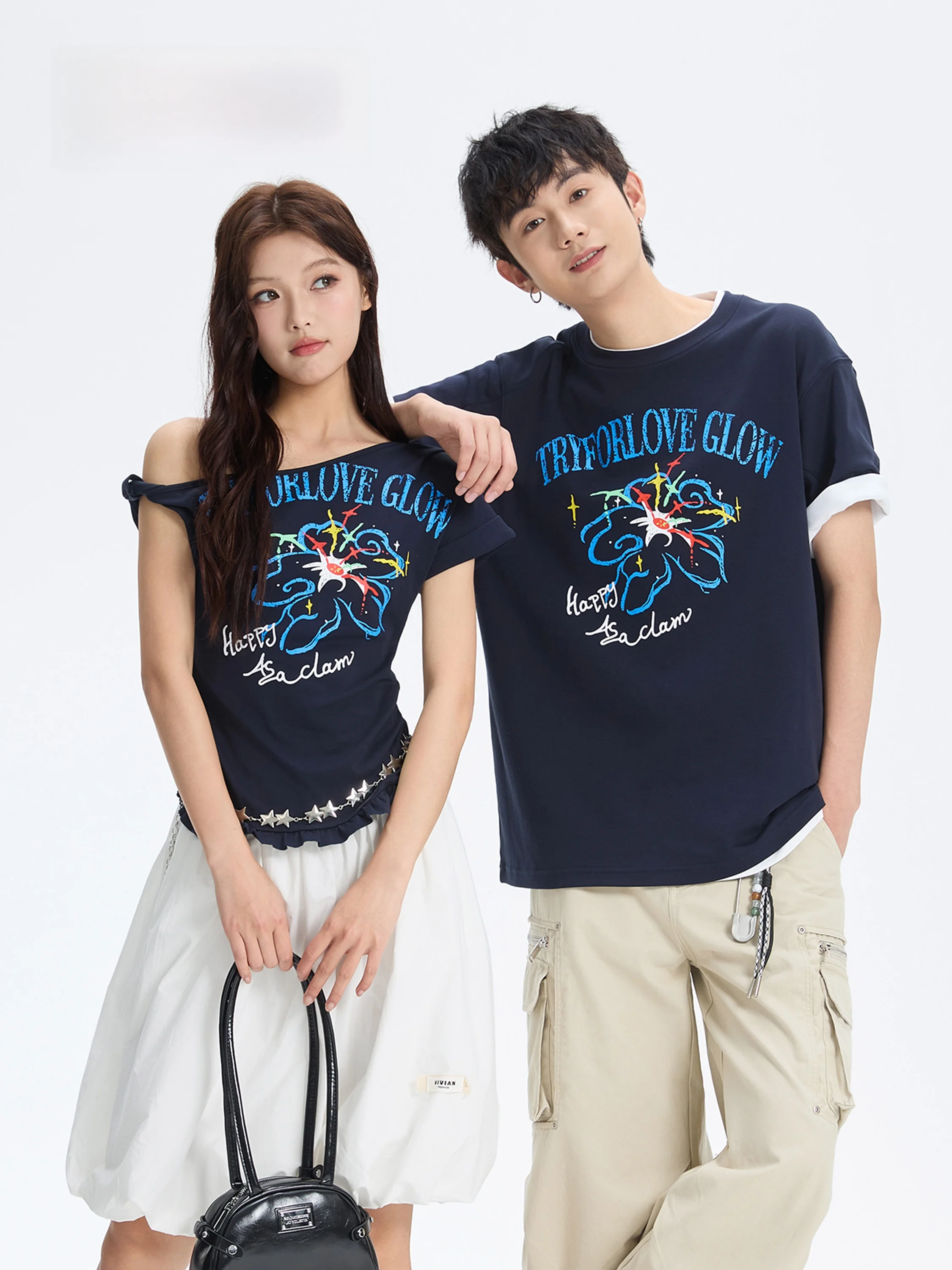 Tryforlove Couples Summer Sexy Slim Fit Short Sleeve T-Shirt Shoulder Drop Shoulder Casual Print Love Theme Cotton Top for Me...
Tryforlove Couples Summer Sexy Slim Fit Short Sleeve T-Shirt Shoulder Drop Shoulder Casual Print Love Theme Cotton Top for Me...