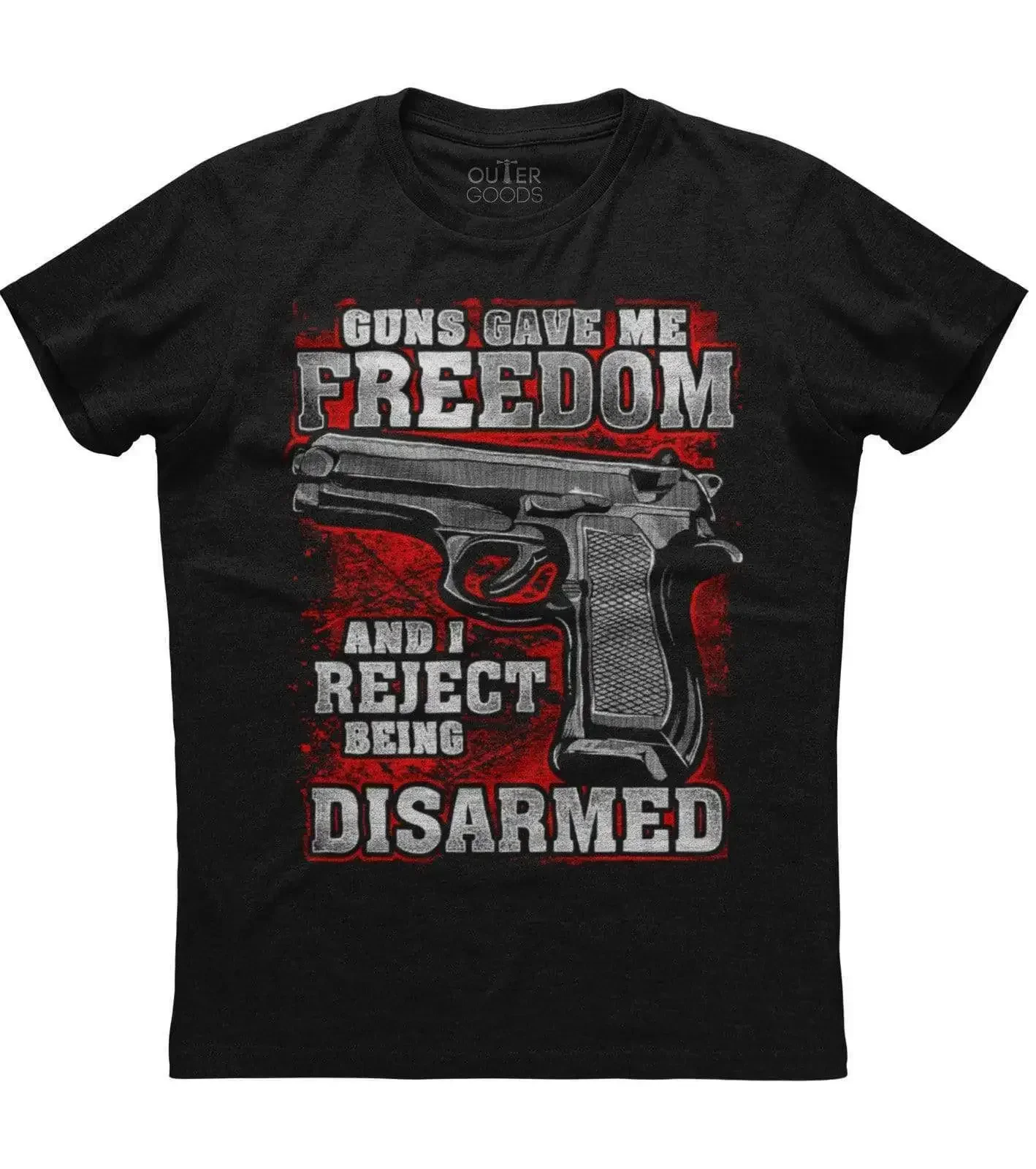 Gun Gave Me Freedom And I Reject Being Disarmed, Men's Patriotic Black T-shirt
Gun Gave Me Freedom And I Reject Being Disarmed, Men's Patriotic Black T-shirt