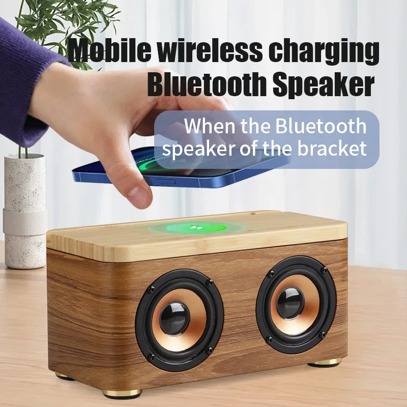 M100 Wood Multi Functional 12W Bluetooth Speaker with FM 15W Mobile Wireless Charging Support AUX TF USB Playback
M100 Wood Multi Functional 12W Bluetooth Speaker with FM 15W Mobile Wireless Charging Support AUX TF USB Playback