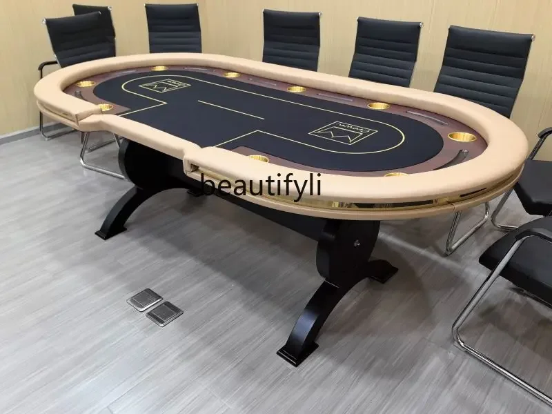 ss newHigh-End Texas Poker Table LED Light Desktop Armrest Chip Chess Card German Poker Table
ss newHigh-End Texas Poker Table LED Light Desktop Armrest Chip Chess Card German Poker Table