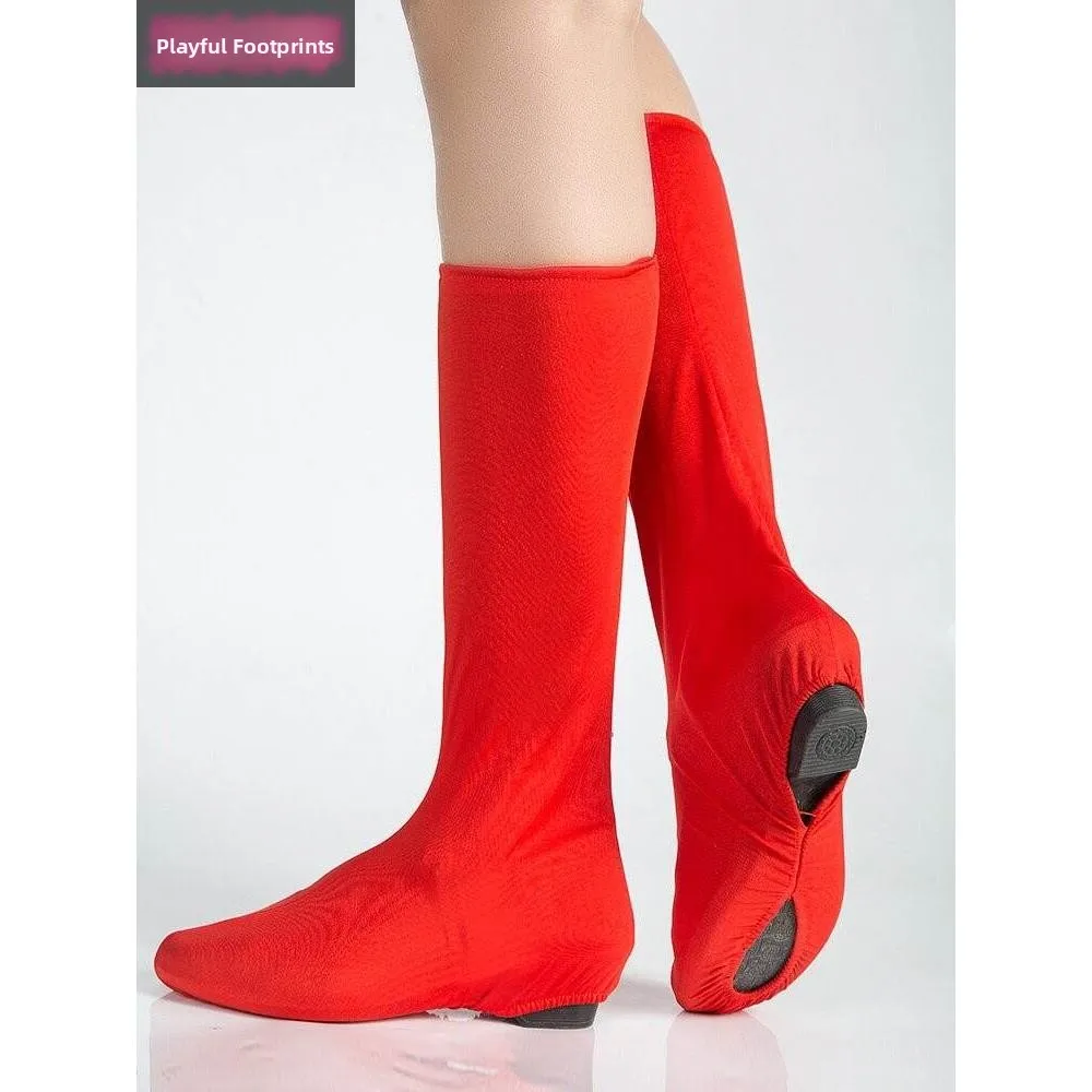 Dance Shoe Covers Long Tube Stage Performance Uniform Boots for Women Soldiers Red And Black Ethnic Minority Style Home Use
Dance Shoe Covers Long Tube Stage Performance Uniform Boots for Women Soldiers Red And Black Ethnic Minority Style Home Use