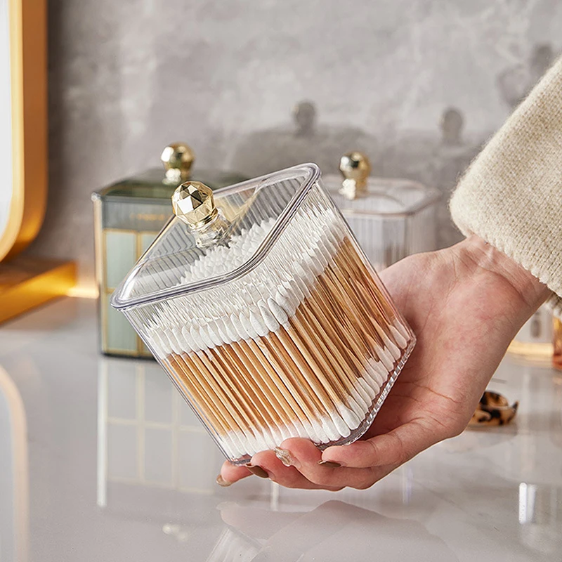 Dustproof Transparent Acrylic Cosmetic Cotton Organizer, Cotton Swabs Specific Storage Case with Lid
Dustproof Transparent Acrylic Cosmetic Cotton Organizer, Cotton Swabs Specific Storage Case with Lid