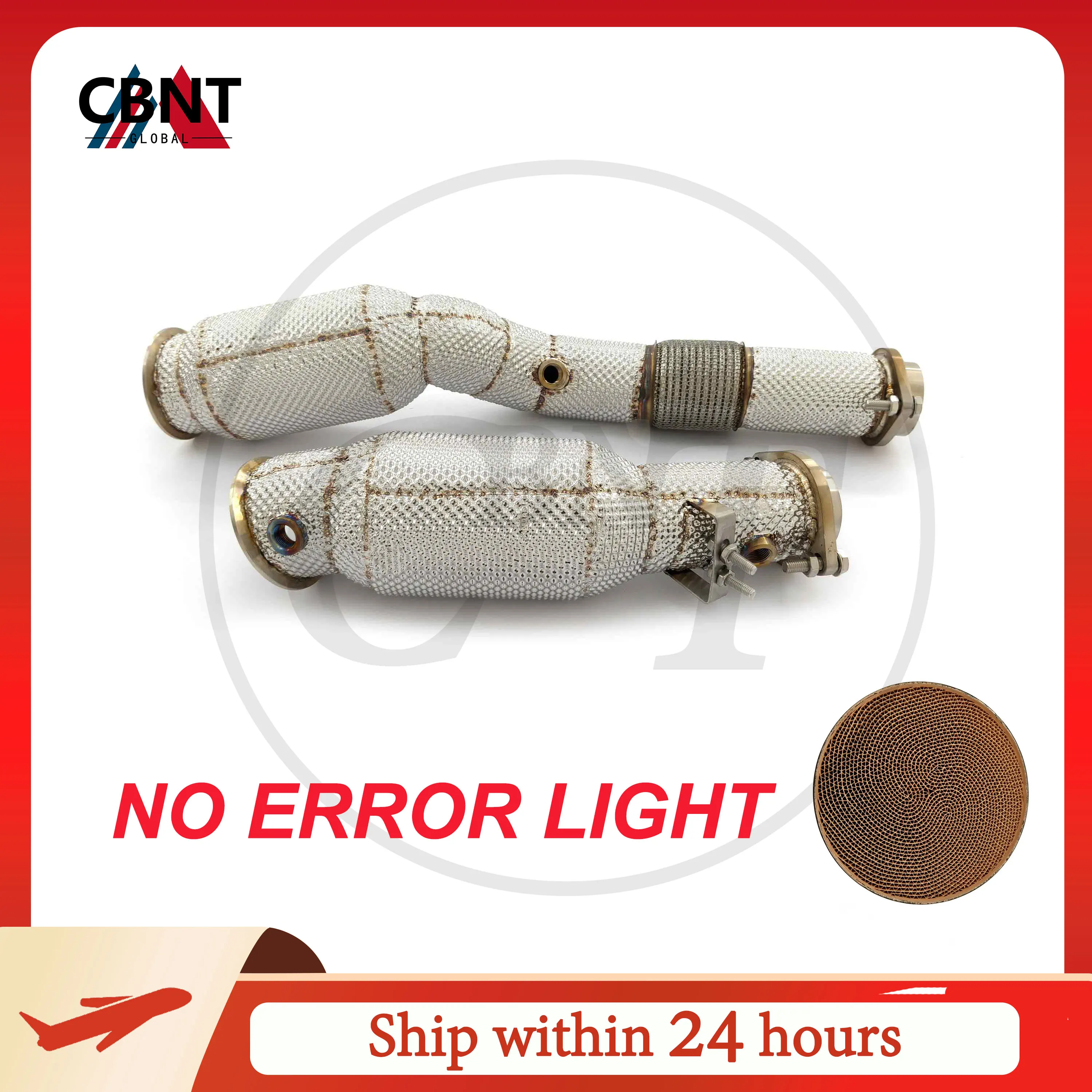 CBNT No Error Light Downpipe for BMW G80 M3 G82 M4 G87 M2 S58 3.0T Exhaust Header with Catalytic Converter SS304 Exhaust Systems
CBNT No Error Light Downpipe for BMW G80 M3 G82 M4 G87 M2 S58 3.0T Exhaust Header with Catalytic Converter SS304 Exhaust Systems