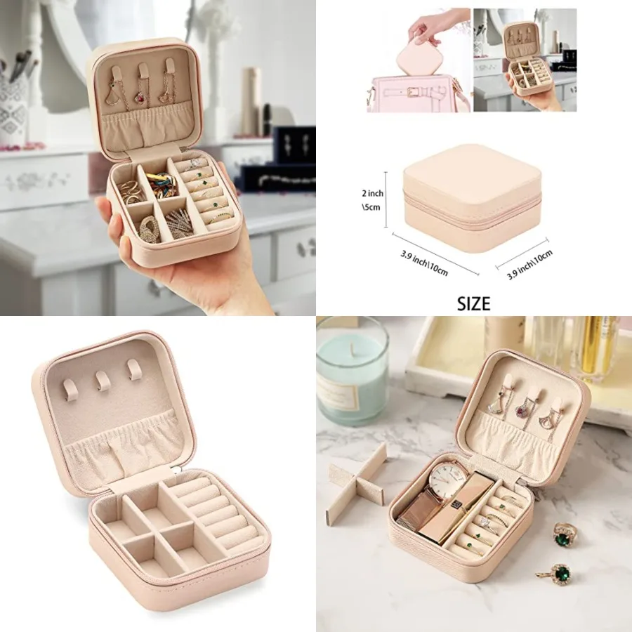 Travel Jewelry Case, Mini Portable Jewelry Travel Boxes, Small Jewelry Organizer for Rings, Earrings, Pendants, Watches, Neckla
Travel Jewelry Case, Mini Portable Jewelry Travel Boxes, Small Jewelry Organizer for Rings, Earrings, Pendants, Watches, Neckla