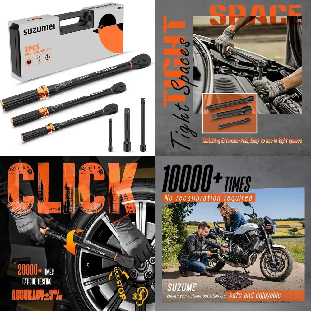 Набор динамометрических ключей из 3 предметов, 72 зубца, двунаправленный регулируемый динамометрический ключ, две весы, 1/4 и 3/8 и 1/2 дюйма ± 3% точность Click Torq
Набор динамометрических ключей из 3 предметов, 72 зубца, двунаправленный регулируемый динамометрический ключ, две весы, 1/4 и 3/8 и 1/2 дюйма ± 3% точность Click Torq