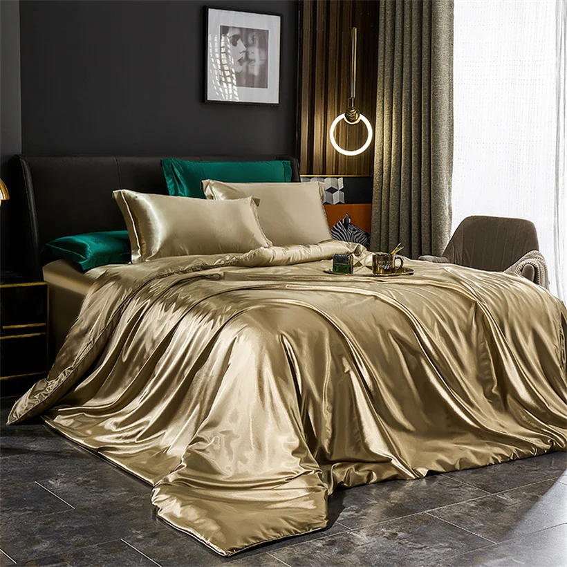 Solid Blending Mulberry Silk Bedding Set with Duve Cover Bed Sheet Pillowcase Luxury Satin Double Bedsheet King Queen Twin Size
Solid Blending Mulberry Silk Bedding Set with Duve Cover Bed Sheet Pillowcase Luxury Satin Double Bedsheet King Queen Twin Size