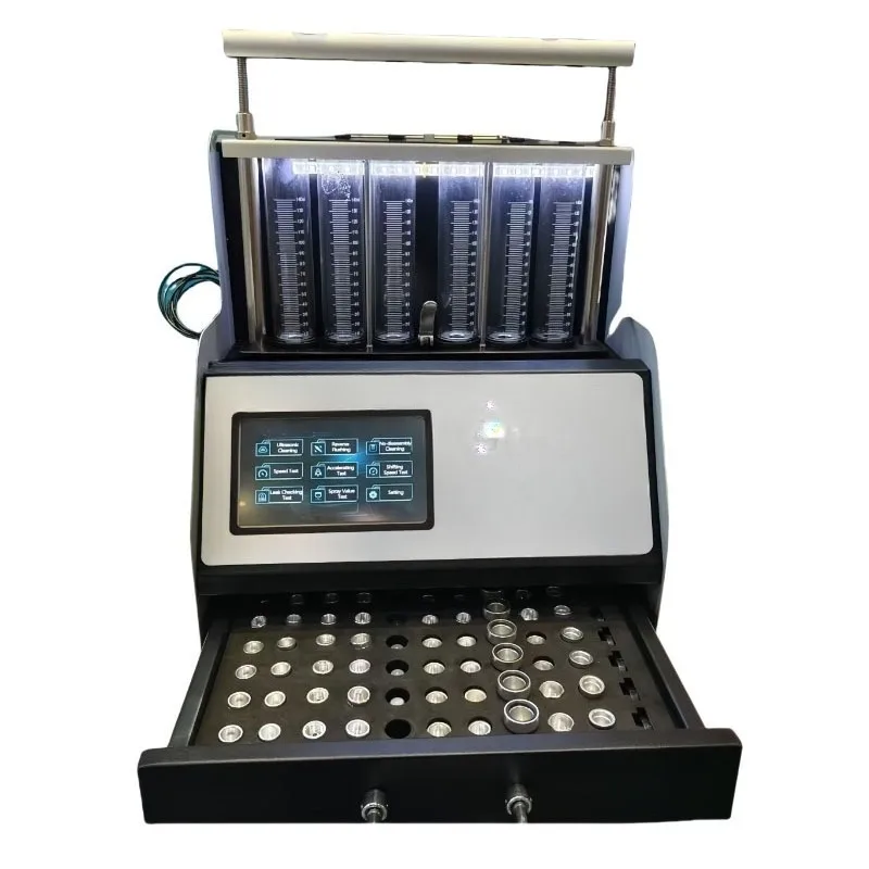 6-cylinder fuel injector cleaning machine Ultrasonic carbon deposition removal GDI direct injection high pressure in cylinder
6-cylinder fuel injector cleaning machine Ultrasonic carbon deposition removal GDI direct injection high pressure in cylinder