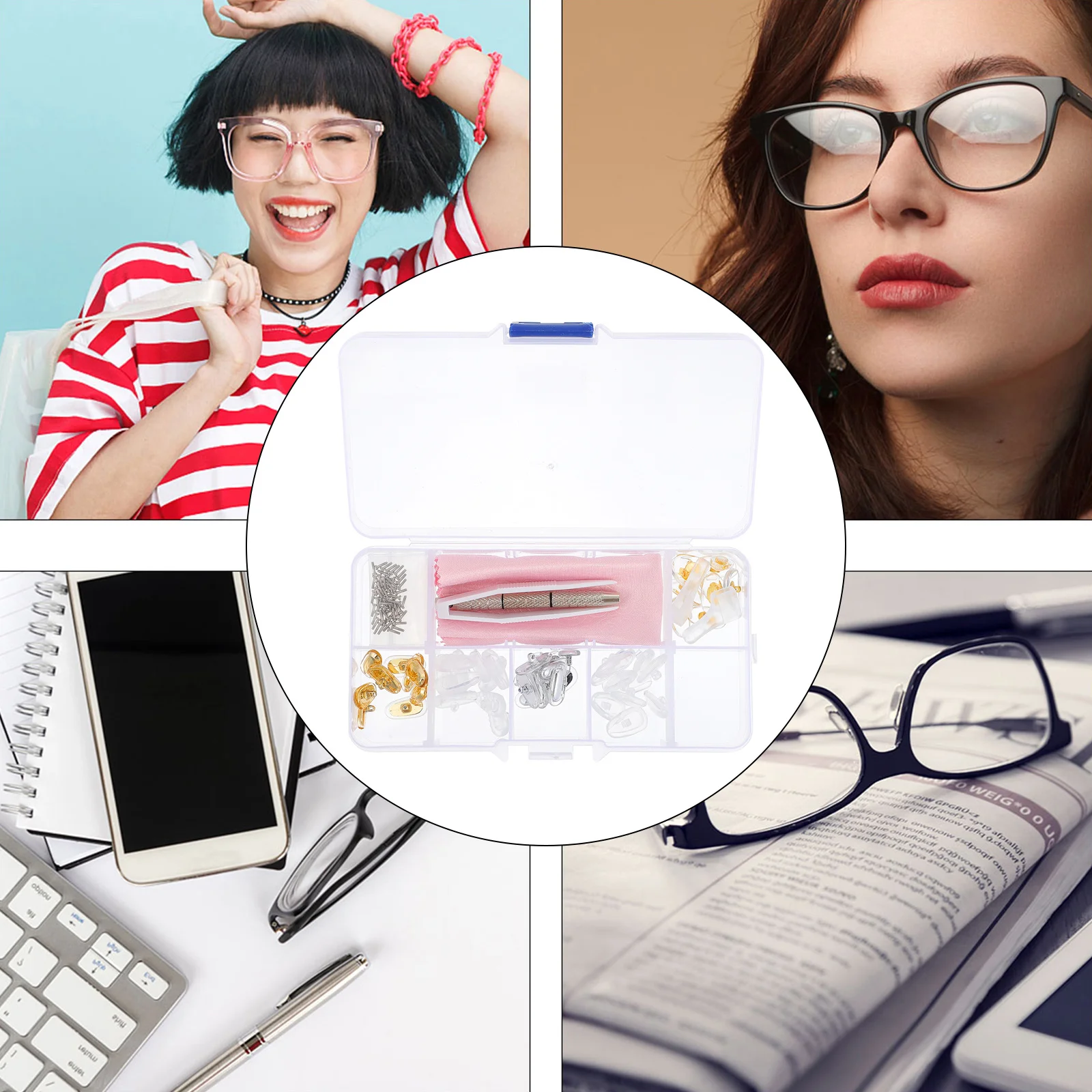 1Set Glasses Repair Accessories Kit with Silicone Nose Pads Portable Repair Tools for Eyeglasses Anti-Slip Comfortable Fit Daily
1Set Glasses Repair Accessories Kit with Silicone Nose Pads Portable Repair Tools for Eyeglasses Anti-Slip Comfortable Fit Daily