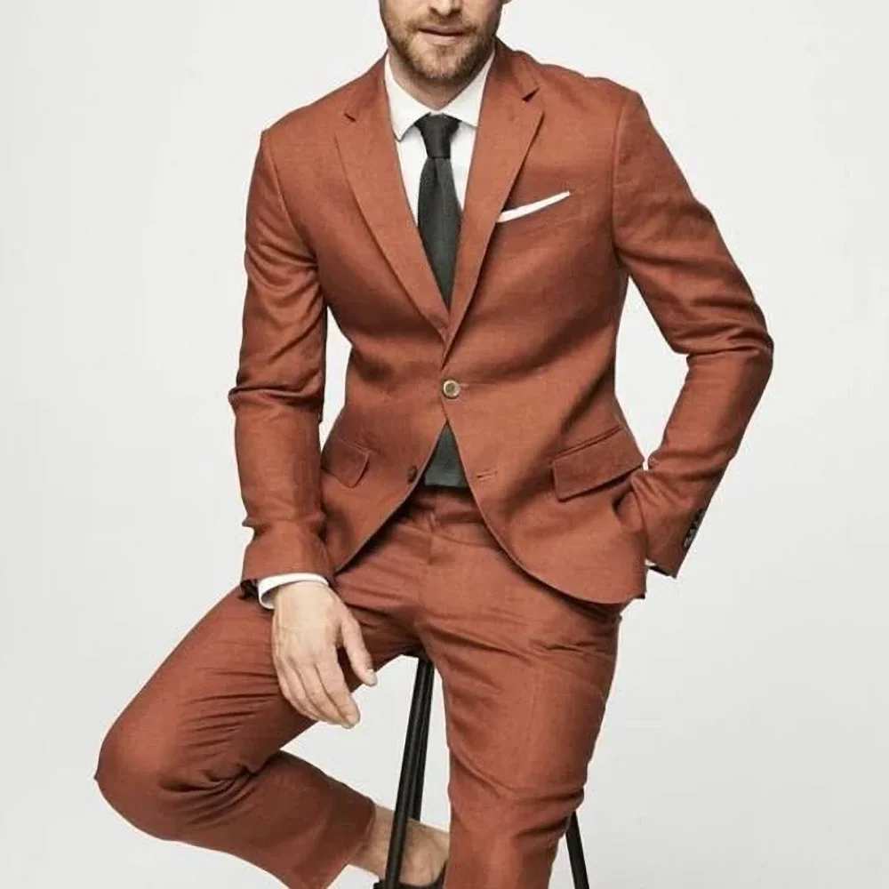 Fashion Solid Suits for Men Slim Fit 2 Piece Wedding Groom Tuxedo Chic Notch Lapel Single Breasted Male Suit Blazer with Pants
Fashion Solid Suits for Men Slim Fit 2 Piece Wedding Groom Tuxedo Chic Notch Lapel Single Breasted Male Suit Blazer with Pants