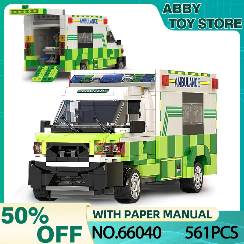 MOC 66040 Creative Ambulance Rescue Truck Building Blocks Set City Emergency Vehicle Bricks Toy for Kids Adults Gift Idea
MOC 66040 Creative Ambulance Rescue Truck Building Blocks Set City Emergency Vehicle Bricks Toy for Kids Adults Gift Idea