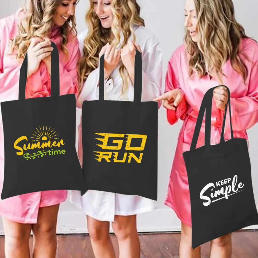 Shopping Bag Canvas Handbag Casual Shopping Bag Women's Fashion Phrase Printed Handbag Daily Shoulder Bag
Shopping Bag Canvas Handbag Casual Shopping Bag Women's Fashion Phrase Printed Handbag Daily Shoulder Bag