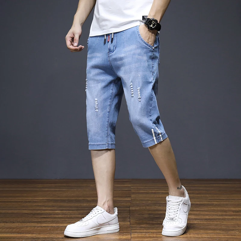 Летние тонкие мужские джинсы-брюки, модные повседневные, со средней посадкой, прямого кроя, из износостойкого синего денима
Летние тонкие мужские джинсы-брюки, модные повседневные, со средней посадкой, прямого кроя, из износостойкого синего денима