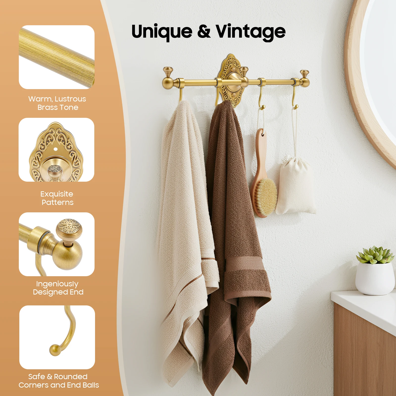 Хромированный вешалка для полотенец, настенный одинарный вешалка для полотенец с 4 крючками, идеальный органайзер с гладкой поверхностью для ванных комнат, спален, кухонь
Хромированный вешалка для полотенец, настенный одинарный вешалка для полотенец с 4 крючками, идеальный органайзер с гладкой поверхностью для ванных комнат, спален, кухонь