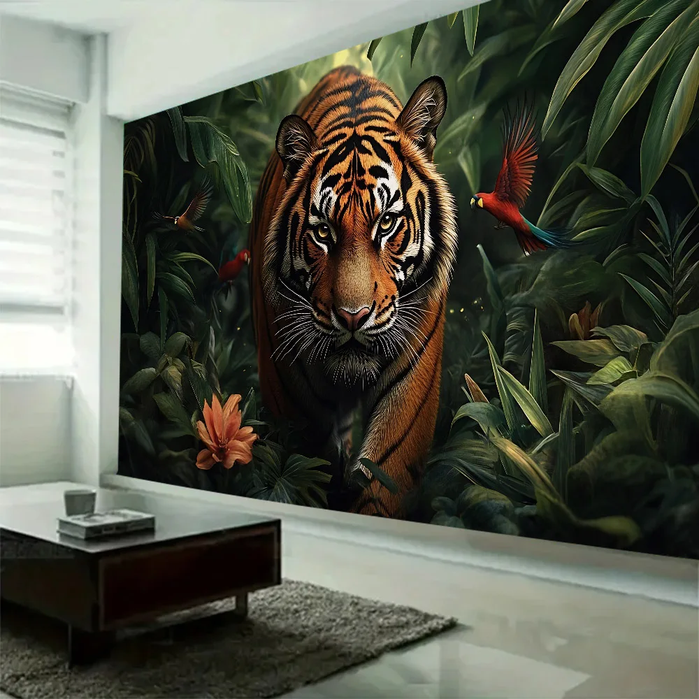 Tiger art tapestry, aesthetic art decoration, wall hanging dreamy cartoon background cloth bedroom and dormitory home decoration
Tiger art tapestry, aesthetic art decoration, wall hanging dreamy cartoon background cloth bedroom and dormitory home decoration