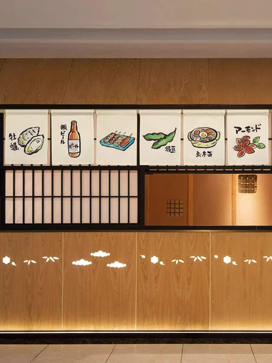 Японская короткая занавеска для изакая, барбекю, перегородка для барной стойки, подвесная тканевая, без сверления (30*40 см)
Японская короткая занавеска для изакая, барбекю, перегородка для барной стойки, подвесная тканевая, без сверления (30*40 см)