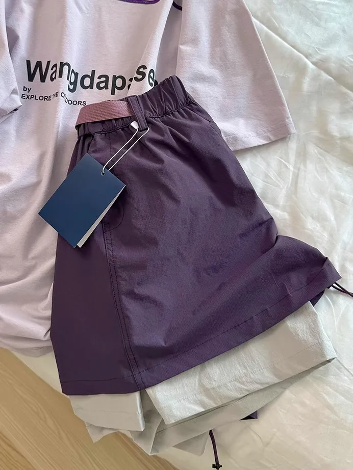 American Color Block Quick Dry Fitness Skort Women Summer New High Waist Casual Versatile Slimming Short Skirt Commute Korean... 8 S9d3a08741d654c6ca5bc05dd67cc7b51D