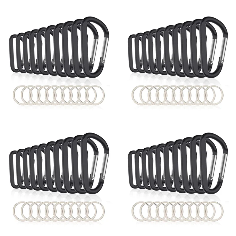 40PCS 3Inch/8CM Aluminum Carabiner Clips,Premium Durable D-Ring Caribeaner With Keyring For Home RV Camping Fishing
40PCS 3Inch/8CM Aluminum Carabiner Clips,Premium Durable D-Ring Caribeaner With Keyring For Home RV Camping Fishing