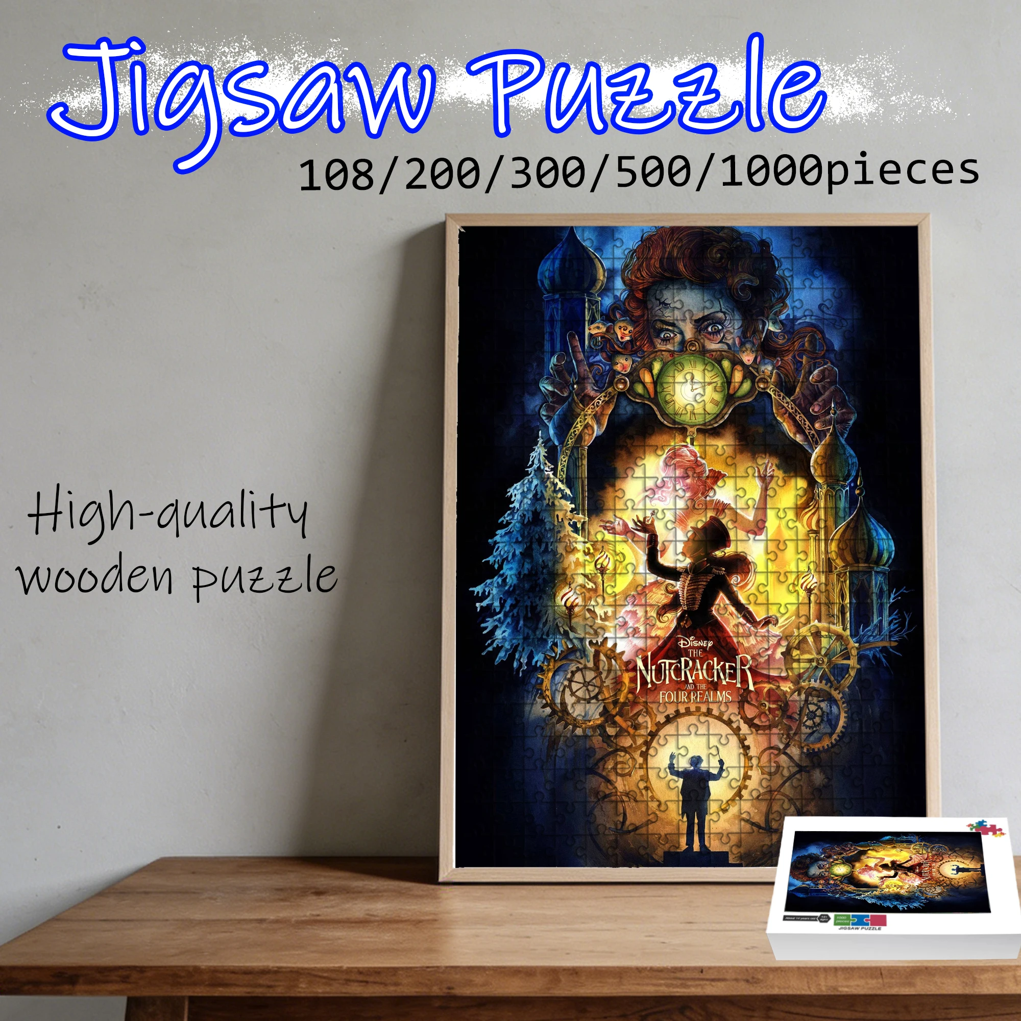 The Nutcracker And The Four Realms 108/200/300/500/1000 pieces wooden floor puzzle game, party portable high-quality gift, fun
The Nutcracker And The Four Realms 108/200/300/500/1000 pieces wooden floor puzzle game, party portable high-quality gift, fun